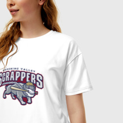 Женская футболка хлопок Oversize Mahoning valley scrappers - baseball team - фото 2