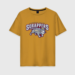 Женская футболка хлопок Oversize Mahoning valley scrappers - baseball team