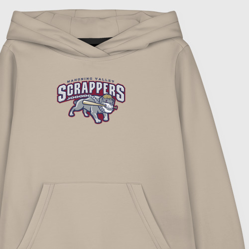 Детская толстовка хлопок Mahoning valley scrappers - baseball team, цвет миндальный - фото 3