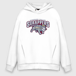 Мужское худи Oversize хлопок Mahoning valley scrappers - baseball team