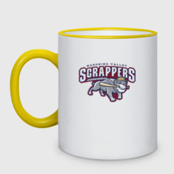 Кружка двухцветная Mahoning valley scrappers - baseball team