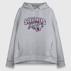 Женское худи Oversize хлопок Mahoning valley scrappers - baseball team