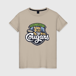 Женская футболка хлопок Kane County Cougars - baseball team
