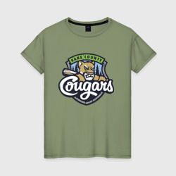 Женская футболка хлопок Kane County Cougars - baseball team