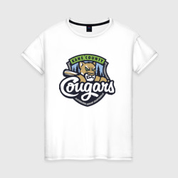 Женская футболка хлопок Kane County Cougars - baseball team