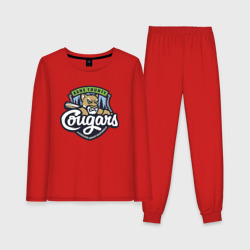 Женская пижама с лонгсливом хлопок Kane County Cougars - baseball team