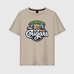 Женская футболка хлопок Oversize Kane County Cougars - baseball team