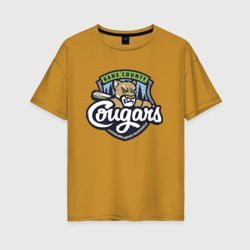 Женская футболка хлопок Oversize Kane County Cougars - baseball team