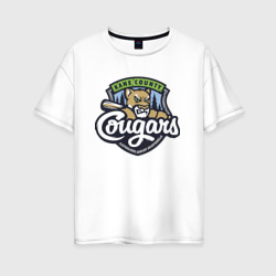 Женская футболка хлопок Oversize Kane County Cougars - baseball team