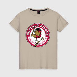Женская футболка хлопок Buffalo bisons - baseball team