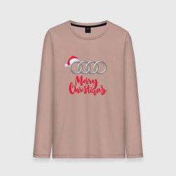 Мужской лонгслив хлопок Audi merry christmas