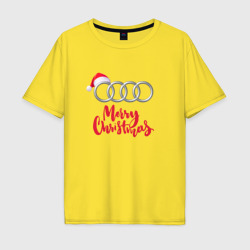 Мужская футболка хлопок Oversize Audi merry christmas