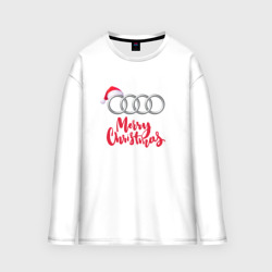 Мужской лонгслив oversize хлопок Audi merry christmas