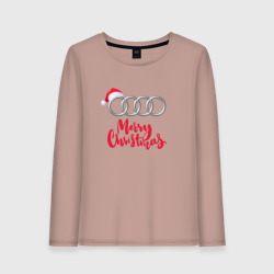 Женский лонгслив хлопок Audi merry christmas