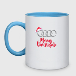 Кружка двухцветная Audi merry christmas