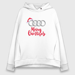 Женское худи Oversize хлопок Audi merry christmas