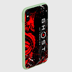 Чехол для iPhone XS Max матовый Ghost of Tsushima призрак Цусимы на спине - фото 2