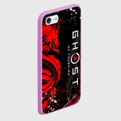 Чехол для iPhone 5/5S матовый Ghost of Tsushima призрак Цусимы на спине - фото 2