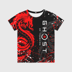 Детская футболка 3D Ghost of Tsushima призрак Цусимы на спине