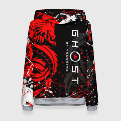 Женская толстовка 3D Ghost of Tsushima призрак Цусимы на спине