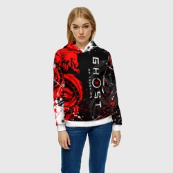 Женская толстовка 3D Ghost of Tsushima призрак Цусимы на спине - фото 2