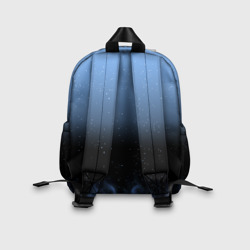 Рюкзак с принтом Вспыш и Эй-Джей для ребенка, вид на модели сзади №2. Цвет основы: белый