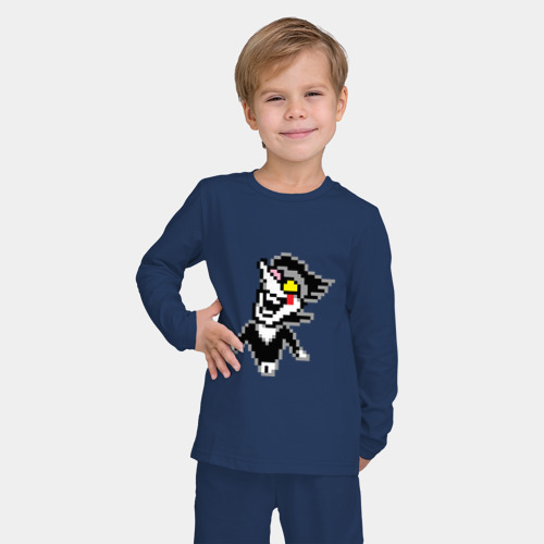 Детская пижама с лонгсливом хлопок Spamton Deltarune; Спамтон Дельтарун, цвет темно-синий - фото 3