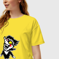 Женская футболка хлопок Oversize Spamton Deltarune; Спамтон Дельтарун - фото 2