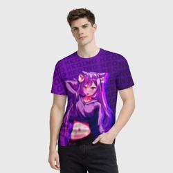 Мужская футболка 3D Кэ Цин Keqing, Genshin Impact Геншин Импакт - фото 2