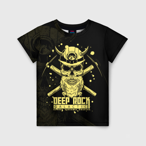 Детская футболка 3D Deep Rock Galactic Danger Darkness Dwarves, цвет 3D печать