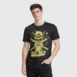 Мужская футболка 3D Deep Rock Galactic Danger Darkness Dwarves - фото 2