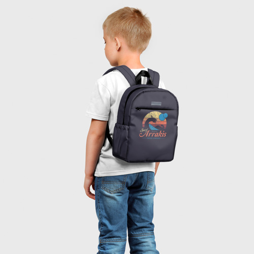 Детский рюкзак 3D с принтом Арракис Дюна Vintage theme, фото на моделе #1