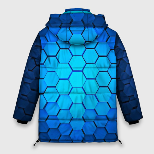 Женская зимняя куртка Oversize Неоновые 3D плиты, цвет красный - фото 2