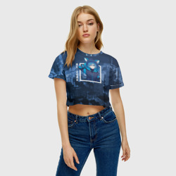 Женская футболка Crop-top 3D Рем с ушками, Re: Zero. Жизнь с нуля в альтернативном мире - фото 2
