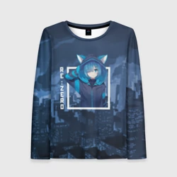 Женский лонгслив 3D Рем с ушками, Re: Zero. Жизнь с нуля в альтернативном мире