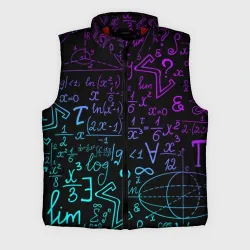Мужской жилет утепленный 3D Неоновые формулы neon formulas