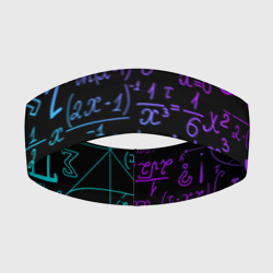 Повязка на голову 3D Неоновые формулы neon formulas