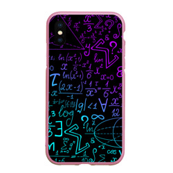 Чехол для iPhone XS Max матовый Неоновые формулы neon formulas