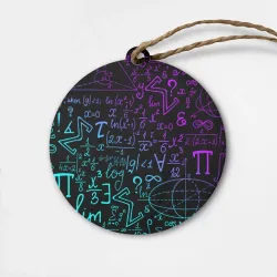 Деревянная игрушка круг Неоновые формулы neon formulas