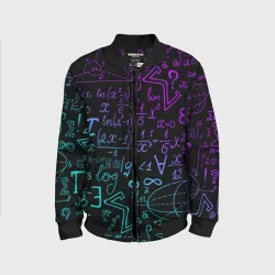 Детский бомбер 3D Неоновые формулы neon formulas