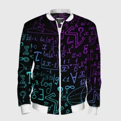 Мужской бомбер 3D Неоновые формулы neon formulas