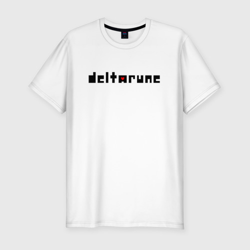 Мужская футболка хлопок Slim Deltarune Logo., цвет белый