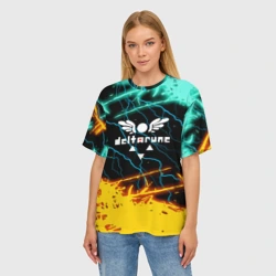 Женская футболка oversize 3D Deltarune Молнии - фото 2