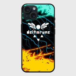 Чехол силиконовый для Apple iPhone 15 матовый Deltarune Молнии