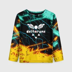 Детский лонгслив 3D Deltarune Молнии
