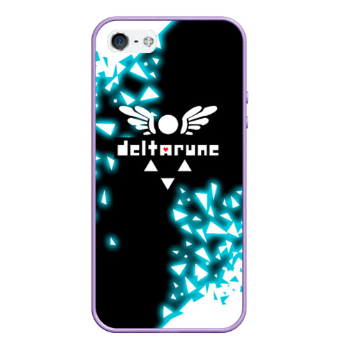 Чехол для iPhone 5/5S матовый Deltarune Neon, цвет светло-сиреневый