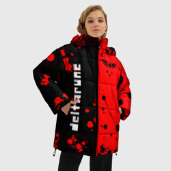 Женская зимняя куртка Oversize Deltarune black & red - фото 2