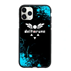 Чехол для iPhone 11 Pro Max матовый Deltarune брызги красок