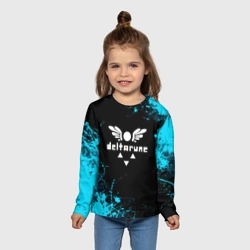 Детский лонгслив 3D Deltarune брызги красок - фото 2