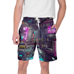 Мужские шорты 3D Городской Киберпанк